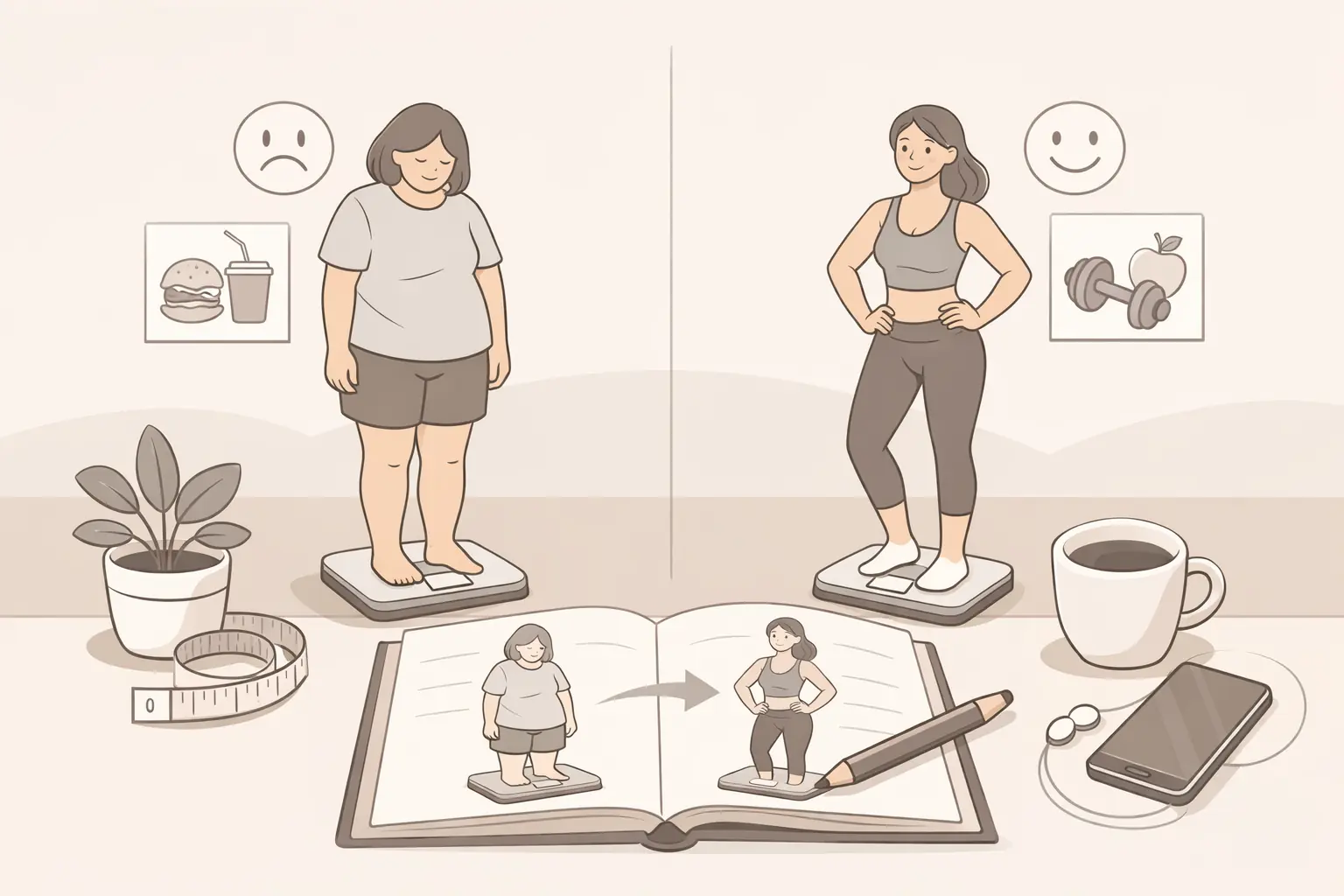 Start with a simple before-and-after record
