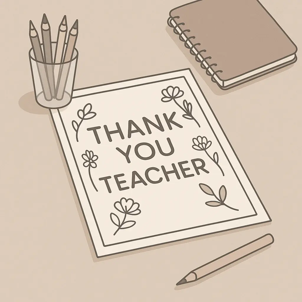 Teacher appreciation printable example
